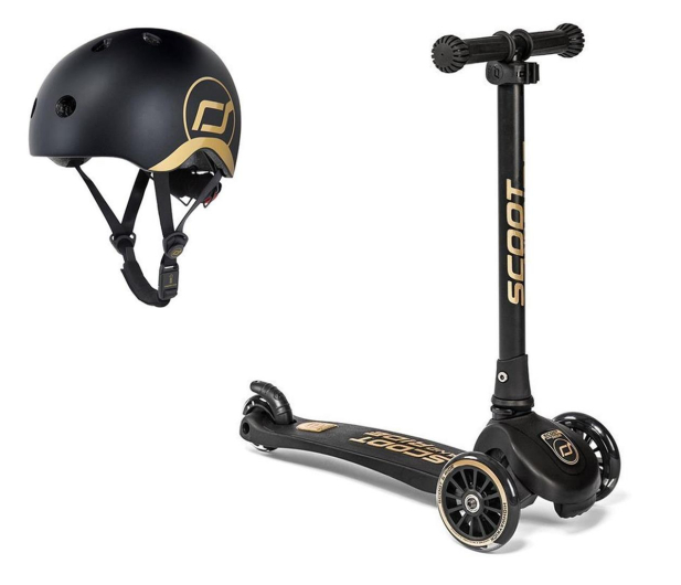 Scoot & Ride Highwaykick 3 LED Hulajnoga Balansowa + Kask XXS-S Gold - 1218387 - zdjęcie